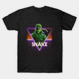 Metal Gear Solid Snake Retro 80s Neon Landscape T-Shirt